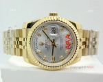 High Quality Rolex Day Date 34mm Watch - Yellow Gold Jubilee Silver Dial
